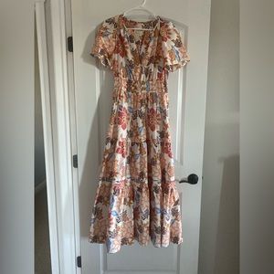 Floral v-neck Anthropologie maxi dress